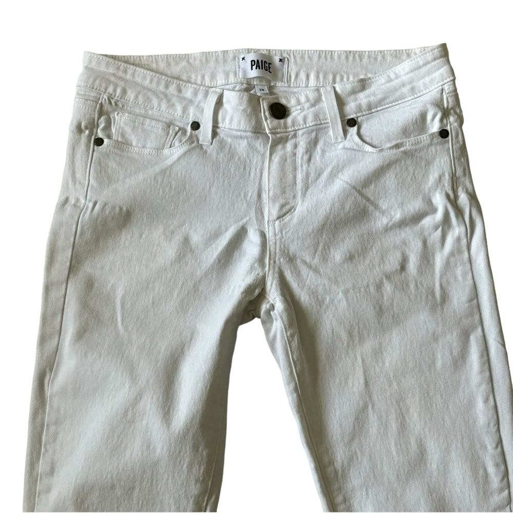 EUC PAIGE Verdugo Ankle Skinny Style DNM656 Optic White Size 6 - Picture 3 of 14